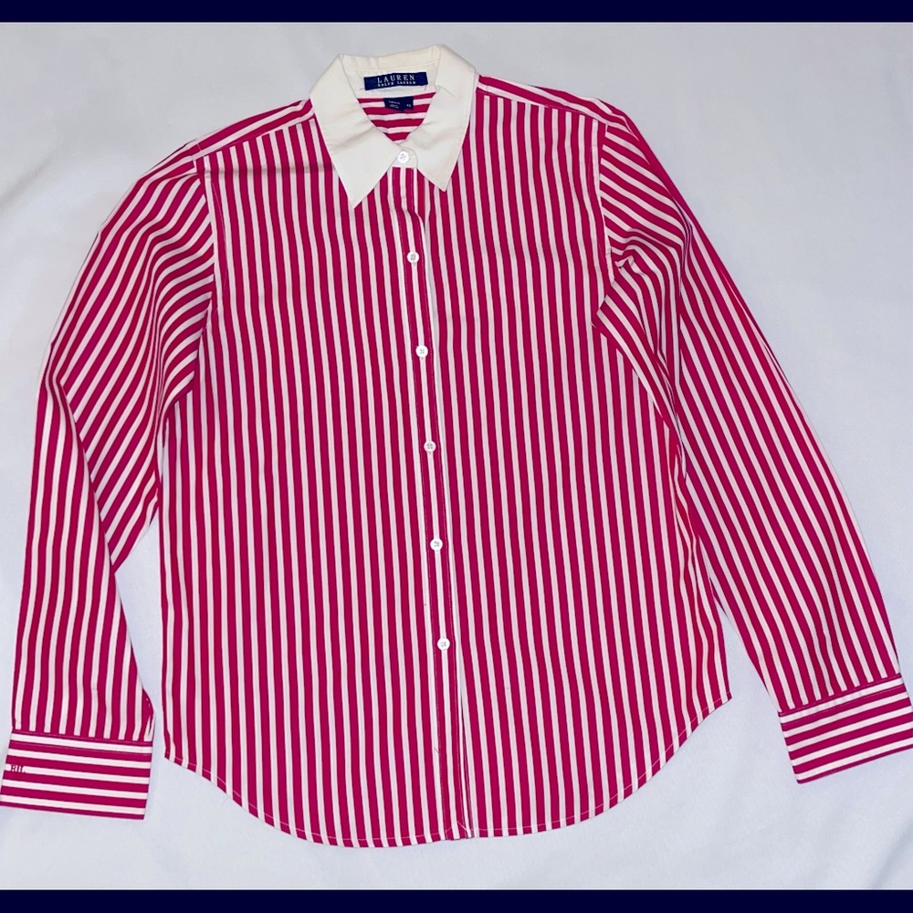 Ralph Lauren Strip Red and White Shirt Size XS Woman
